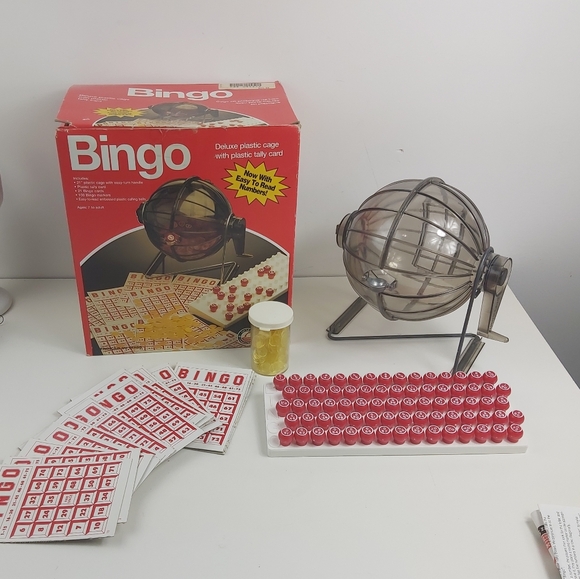 Vintage Pressman Bingo Game Plastic Cage - Picture 2 of 12